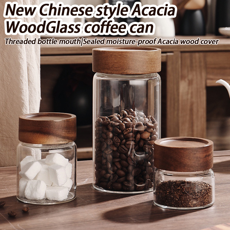 Glass Sealed Storage Jar With  - Coffee Tea And Bean reseña y precio