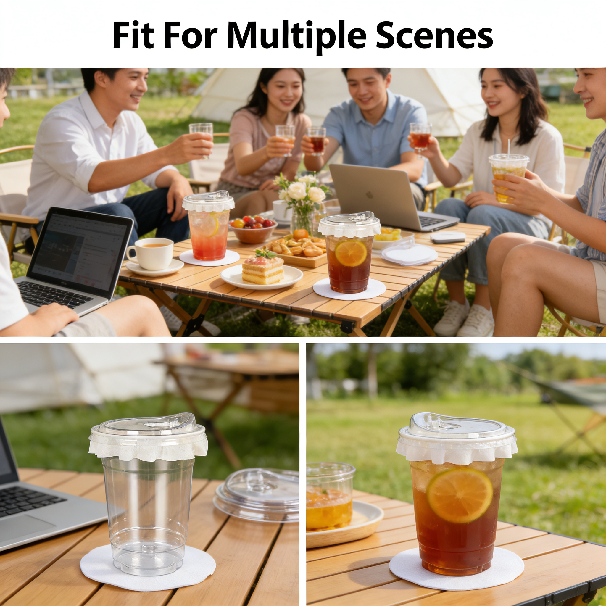 20 PCS PET Cold Drink Cups wit - Coffee Tea Pictures reseña y precio