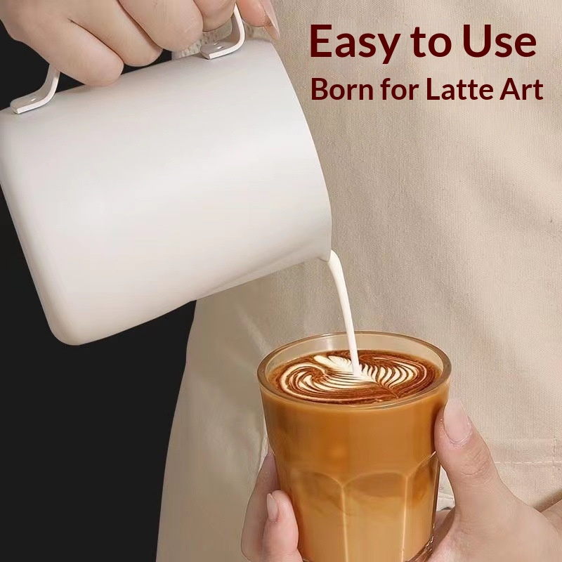 Coffee Milk Frothing Pitcher J - Barista Milk Jug reseña y precio