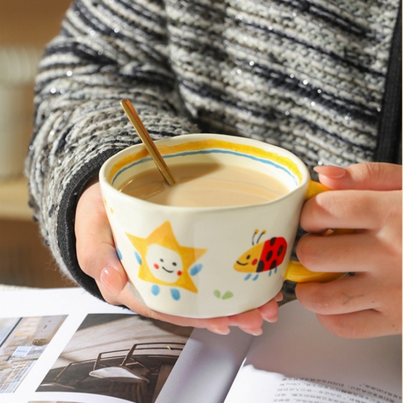 Ceramic Mug Lovely Hand Painte - Coffee Tea Love reseña y precio