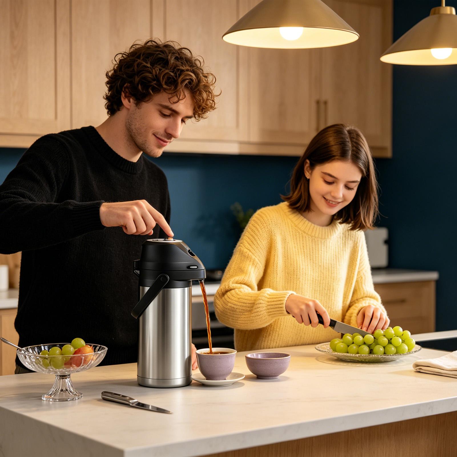 Stainless Steel Airpot Dispens - Coffee Tea Urn reseña y precio