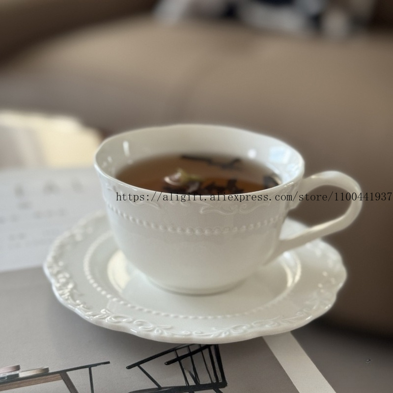 French Light Luxury Embossed F - Tea Coffee Pot Set reseña y precio