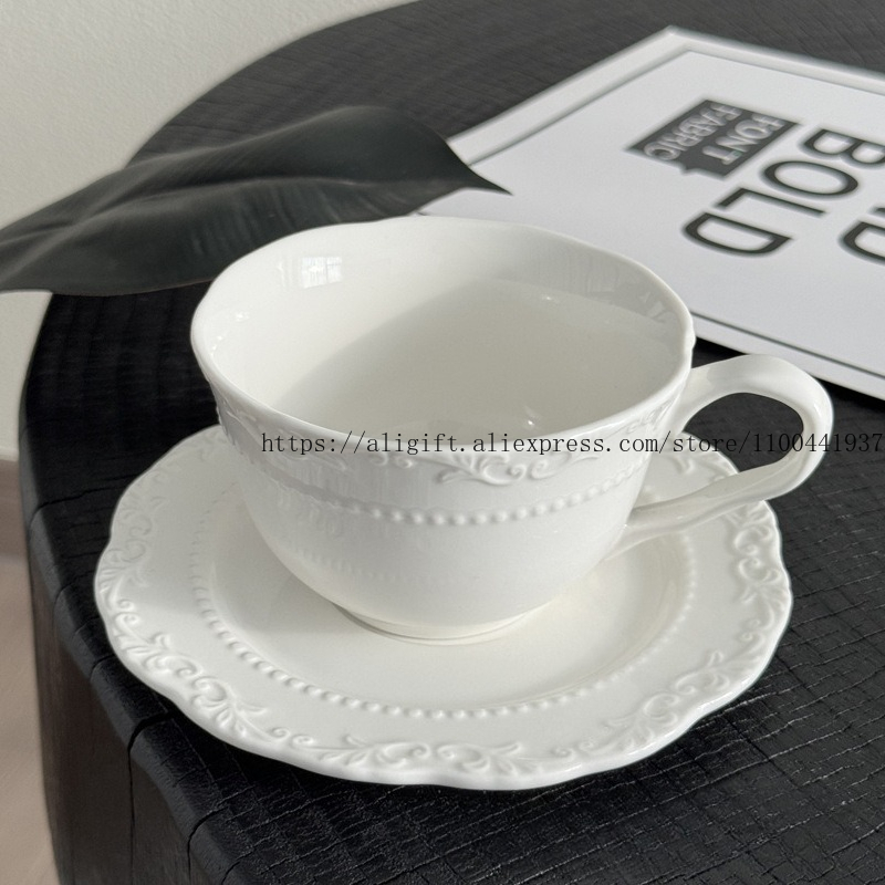 French Light Luxury Embossed F - Tea Coffee Pot Set reseña y precio