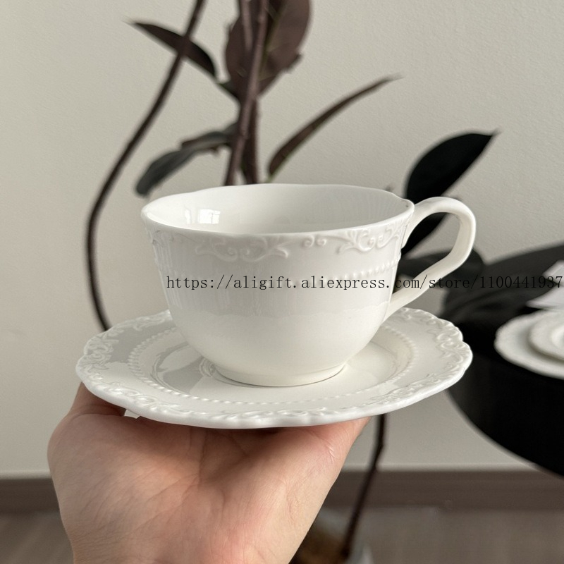 French Light Luxury Embossed F - Tea Coffee Pot Set reseña y precio
