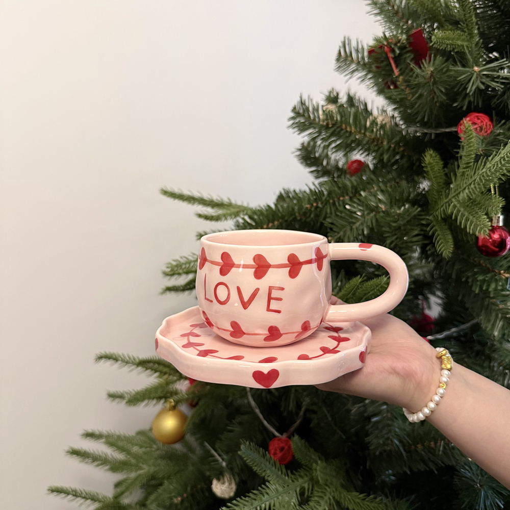 Valentine's Day Love Ceramic C - Coffee Tea Love reseña y precio