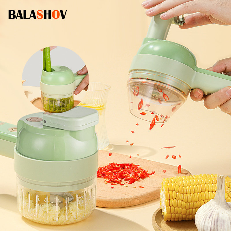 4In1 Electric Vegetable Cutter - Burr Hand Grinder reseña y precio