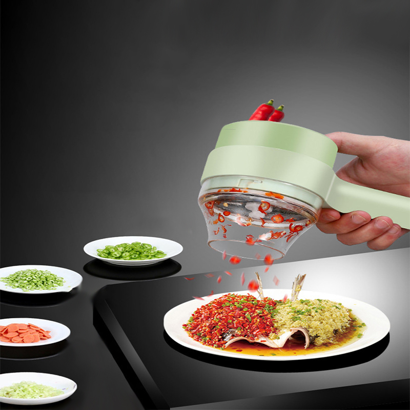 4In1 Electric Vegetable Cutter - Burr Hand Grinder reseña y precio