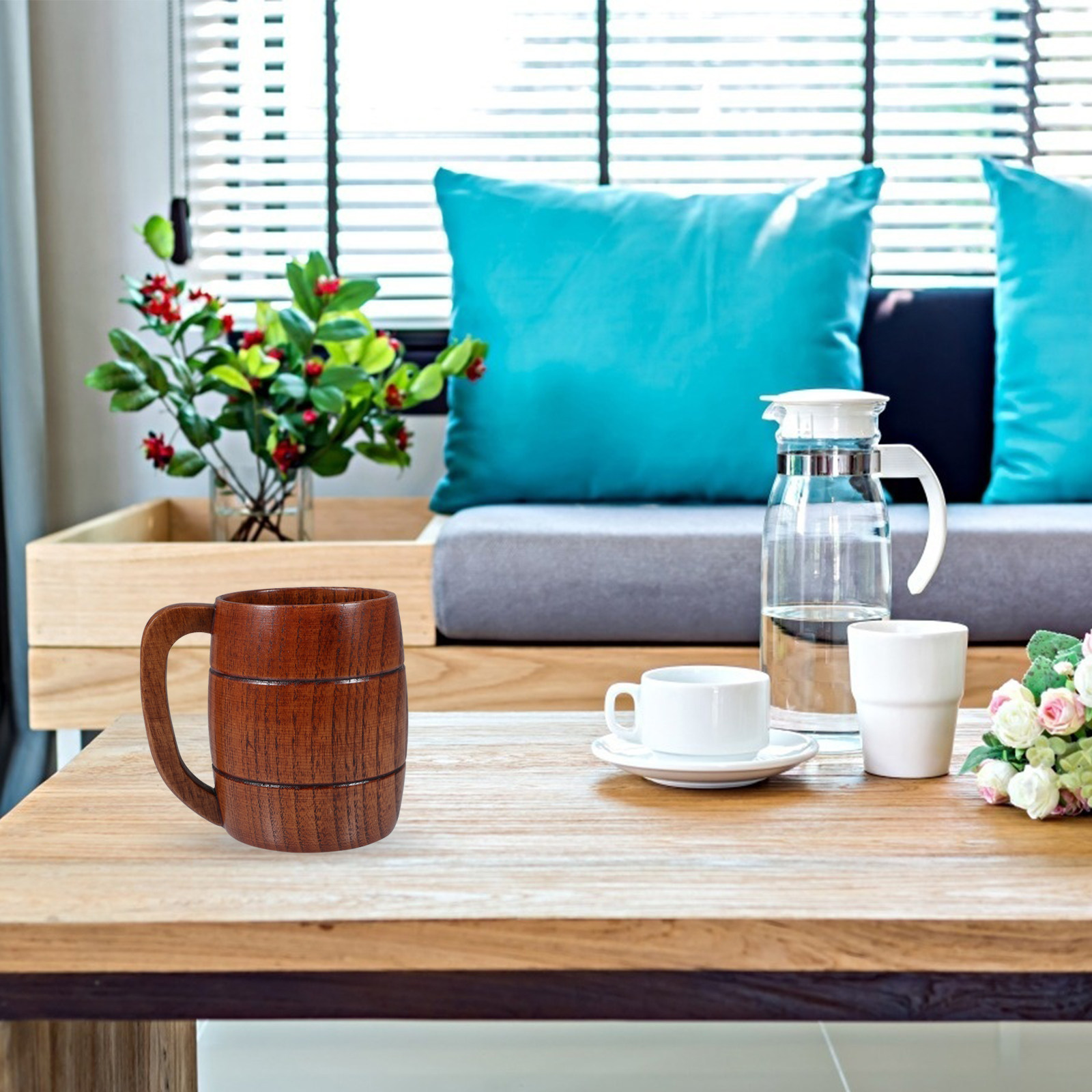 Wooden Beer Coffee Mug Water C - Coffee Tea Shop reseña y precio