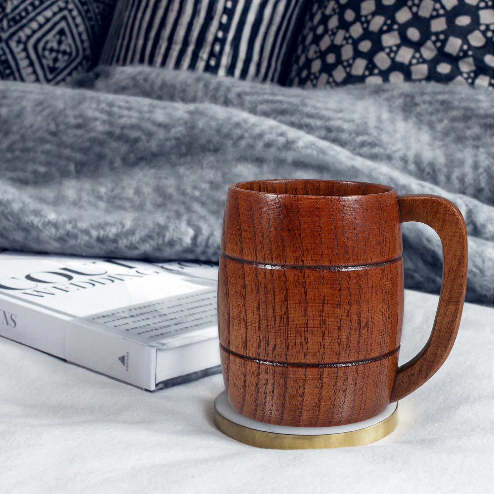 Wooden Beer Coffee Mug Water C - Coffee Tea Shop reseña y precio