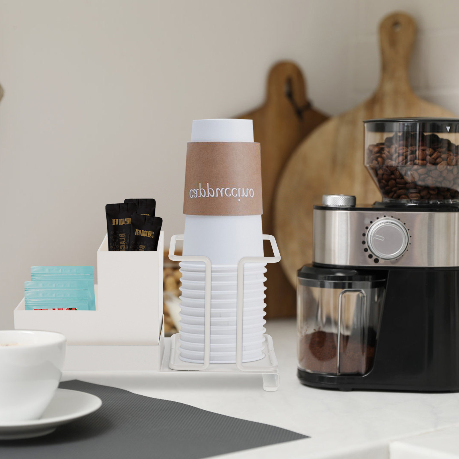 Coffee Bar Organizer Disposabl - Coffee Tea Holders reseña y precio