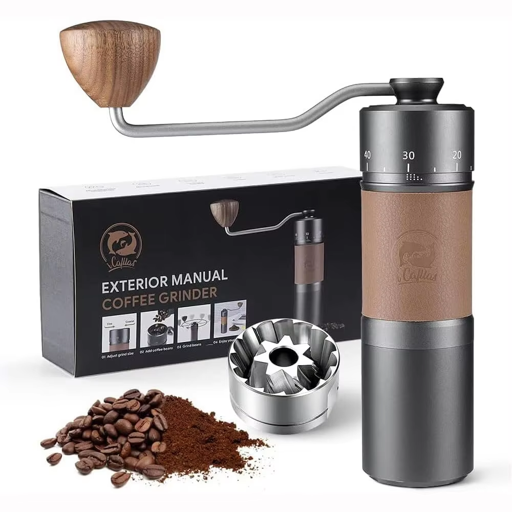 icafilas Manual Coffee Grinder - Burr Hand Grinder reseña y precio