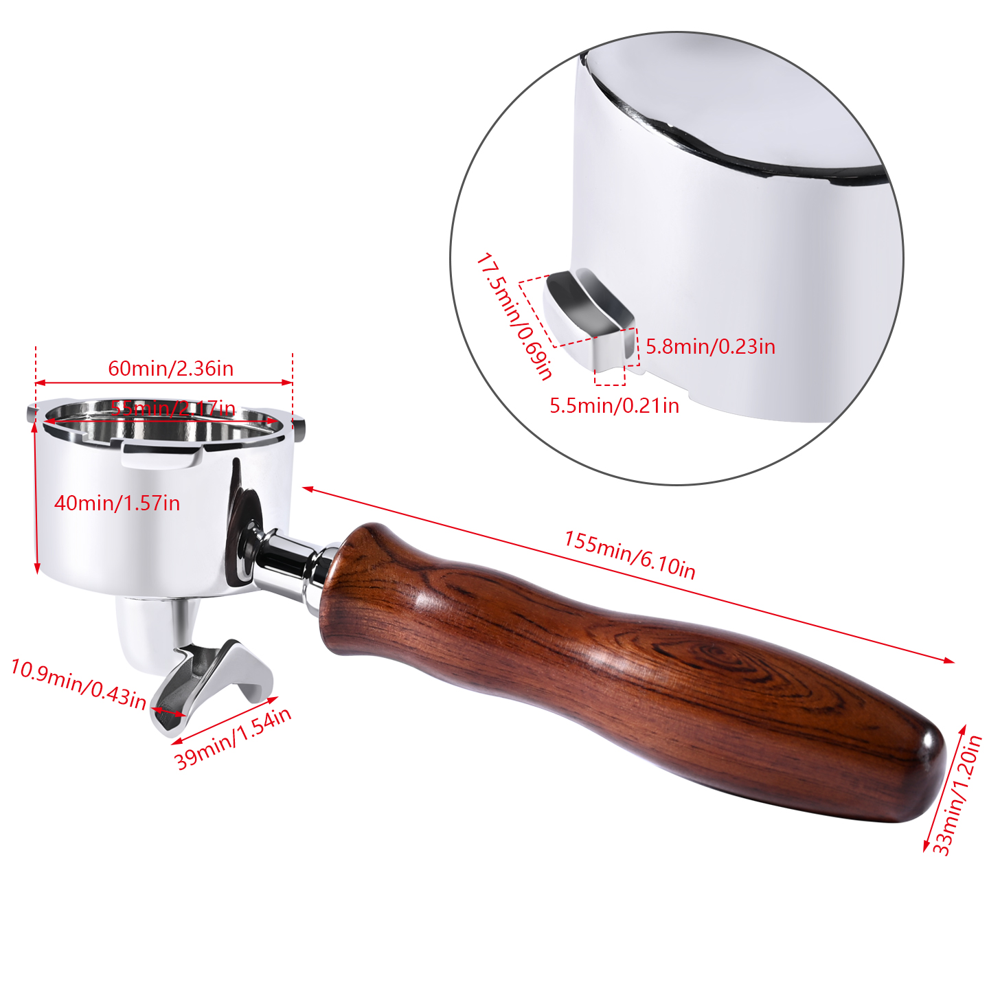 51mm Double Spout Coffee Porta - Coffee And Tea Filter reseña y precio