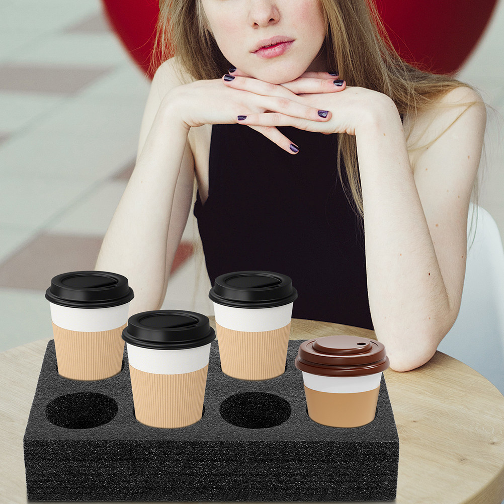 2Pcs Milk Tea Cup Holder Tray  - Coffee Tea Holders reseña y precio