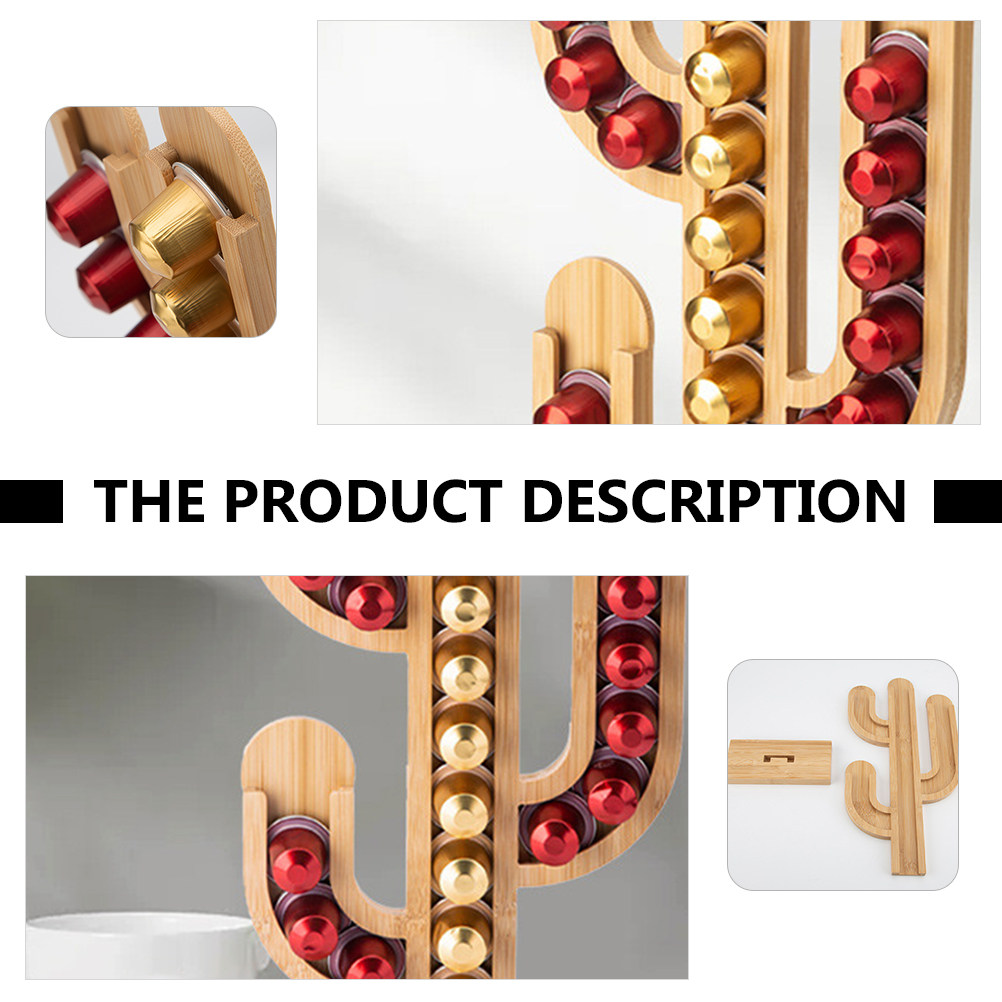Cactus Coffee Pod Holder Bambo - Coffee Capsule Holder reseña y precio