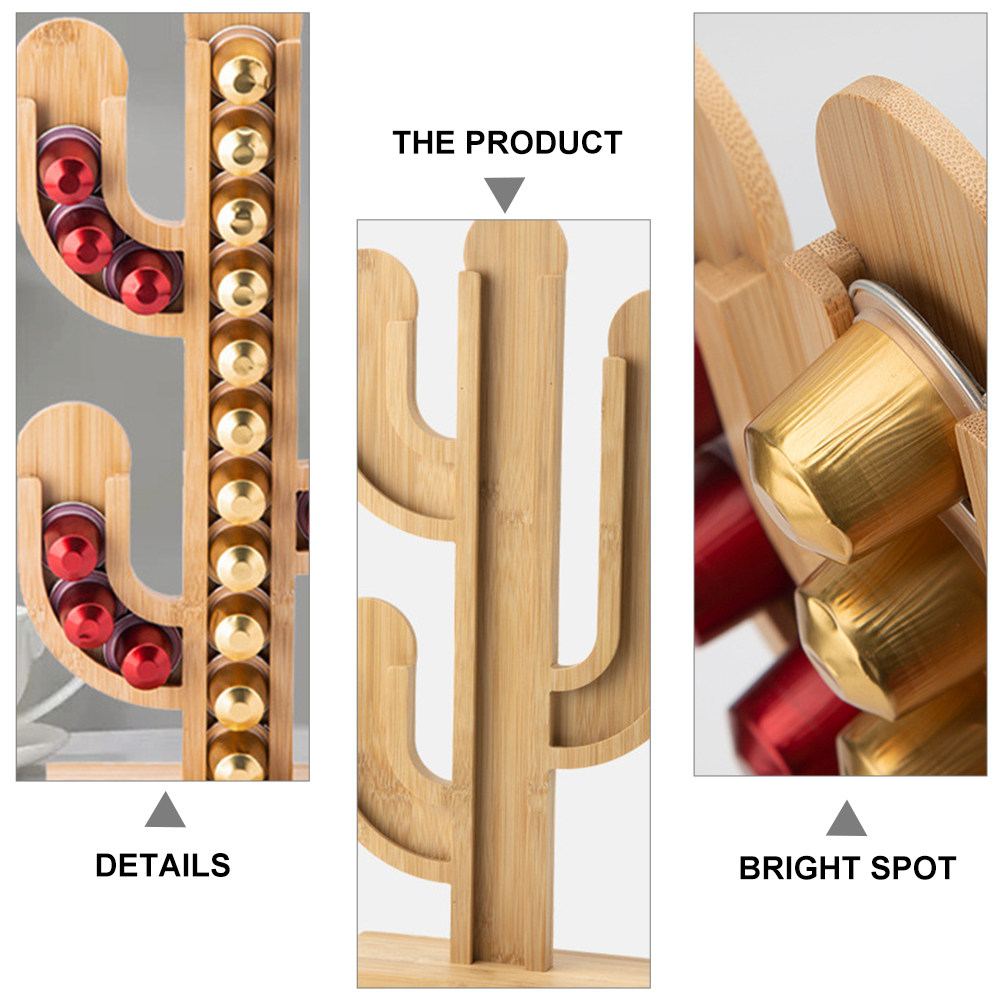Cactus Coffee Pod Holder Bambo - Coffee Capsule Holder reseña y precio