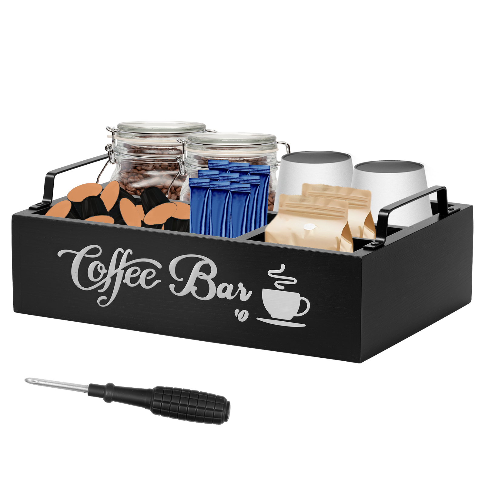 Wooden Coffee Rack Portable De - Coffee Tea And Bean reseña y precio