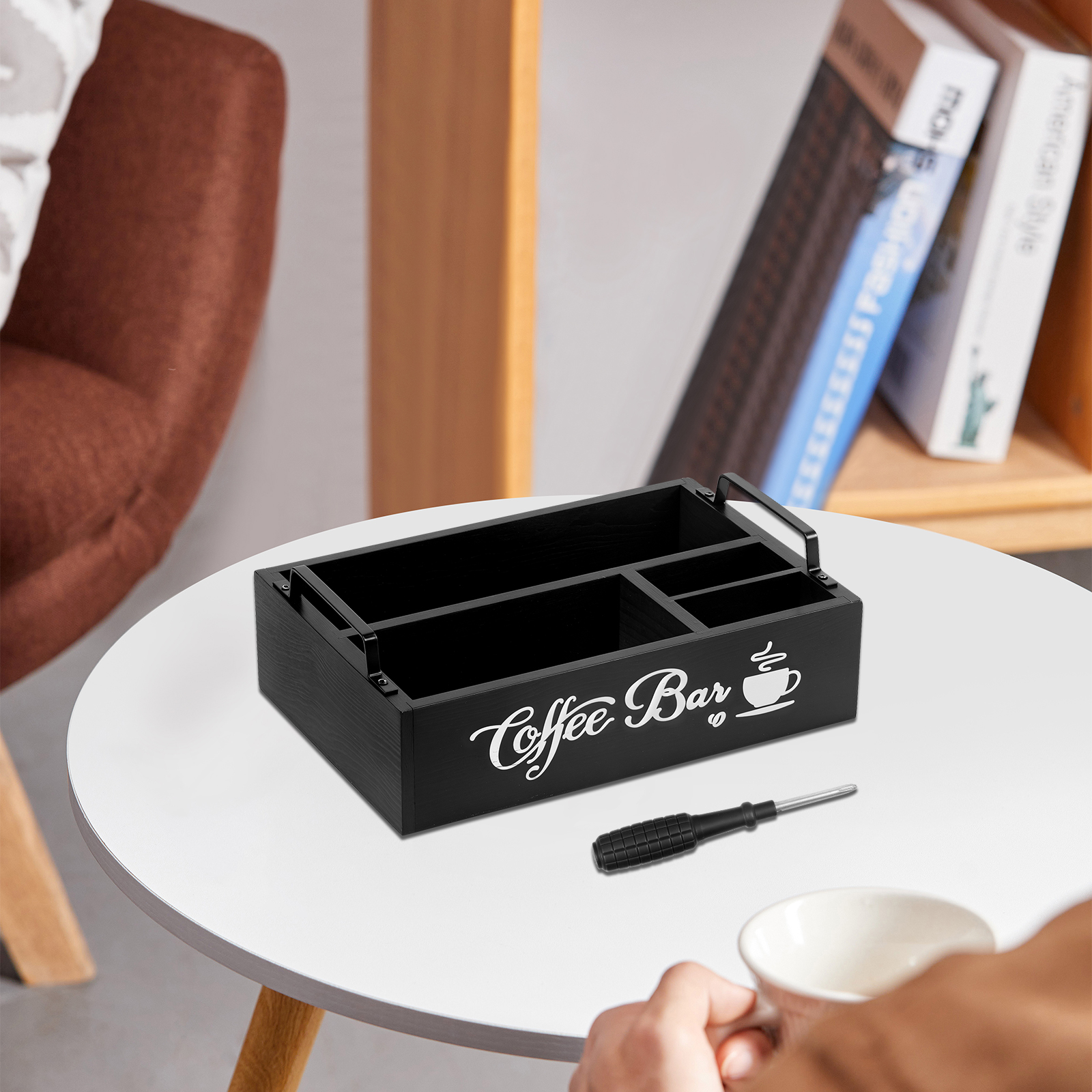 Wooden Coffee Rack Portable De - Coffee Tea And Bean reseña y precio