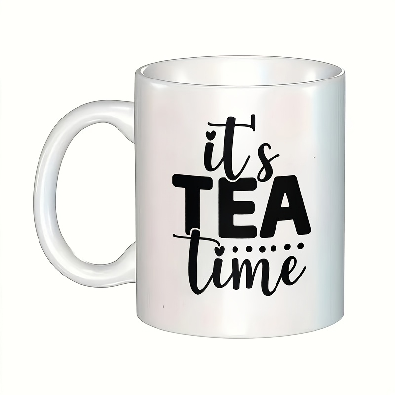 1pc Simple It's Tea Time Mug,  - Coffee Tea Shop reseña y precio