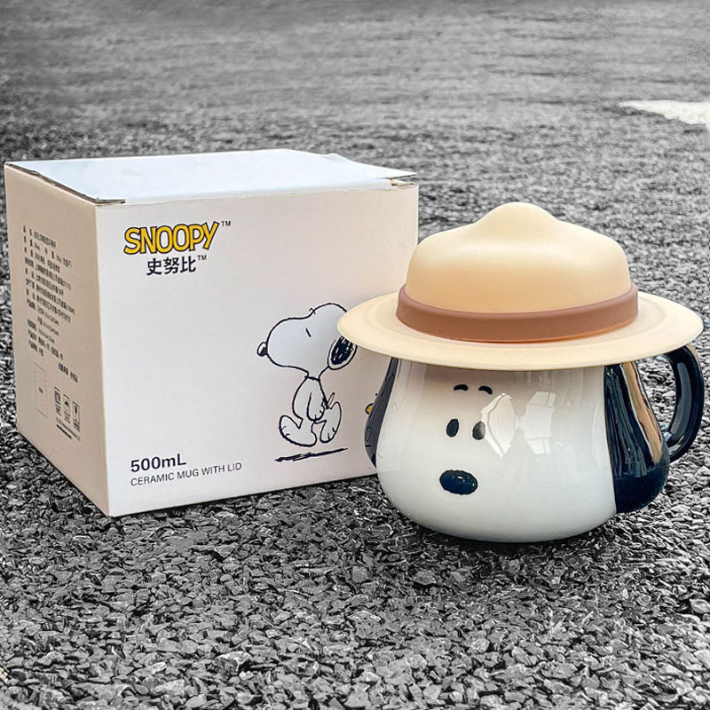 Snoopy Ceramic Mug Kawaii Cart - Coffee Tea Pictures reseña y precio