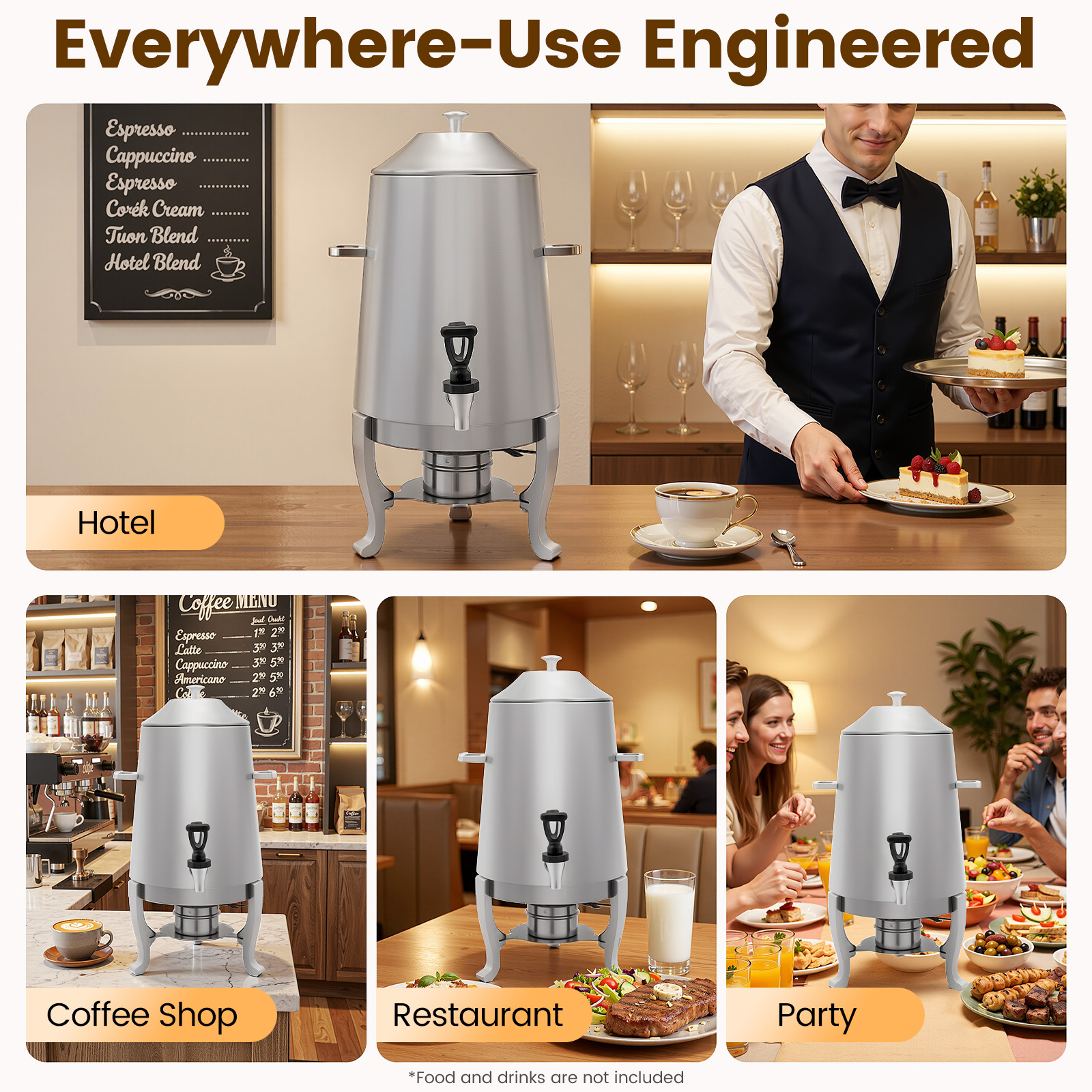 13L Hot Beverage Dispenser, St - Coffee Tea Urn reseña y precio
